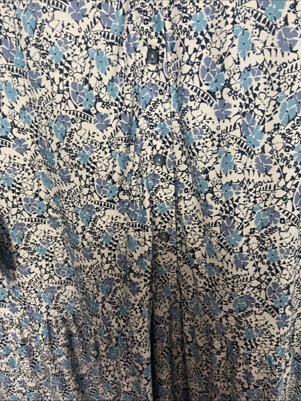 Cottage core, Max Studio Blue and White Floral Maxi Dress soze 3x - Picture 2 of 9
